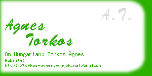 agnes torkos business card