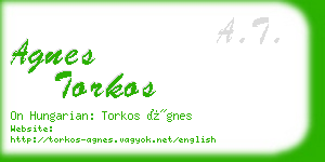 agnes torkos business card